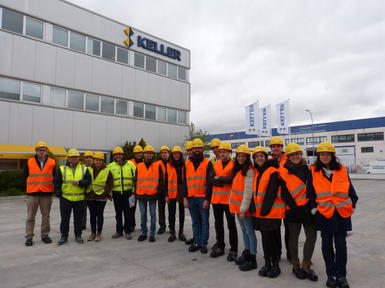 Estudiantes de la UPM visitan las instalaciones de Keller Cimentaciones en Madrid